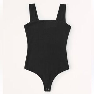 Abercrombie & Fitch Soft AF Snap Bottom Bodysuit in Black